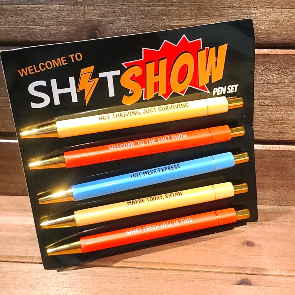 Sh*t Show Pen Set -5pk office humor, boss admin coworker